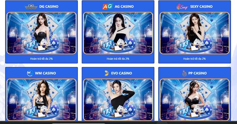 Các tựa game casino online Vnxoso hot nhất hiện nay